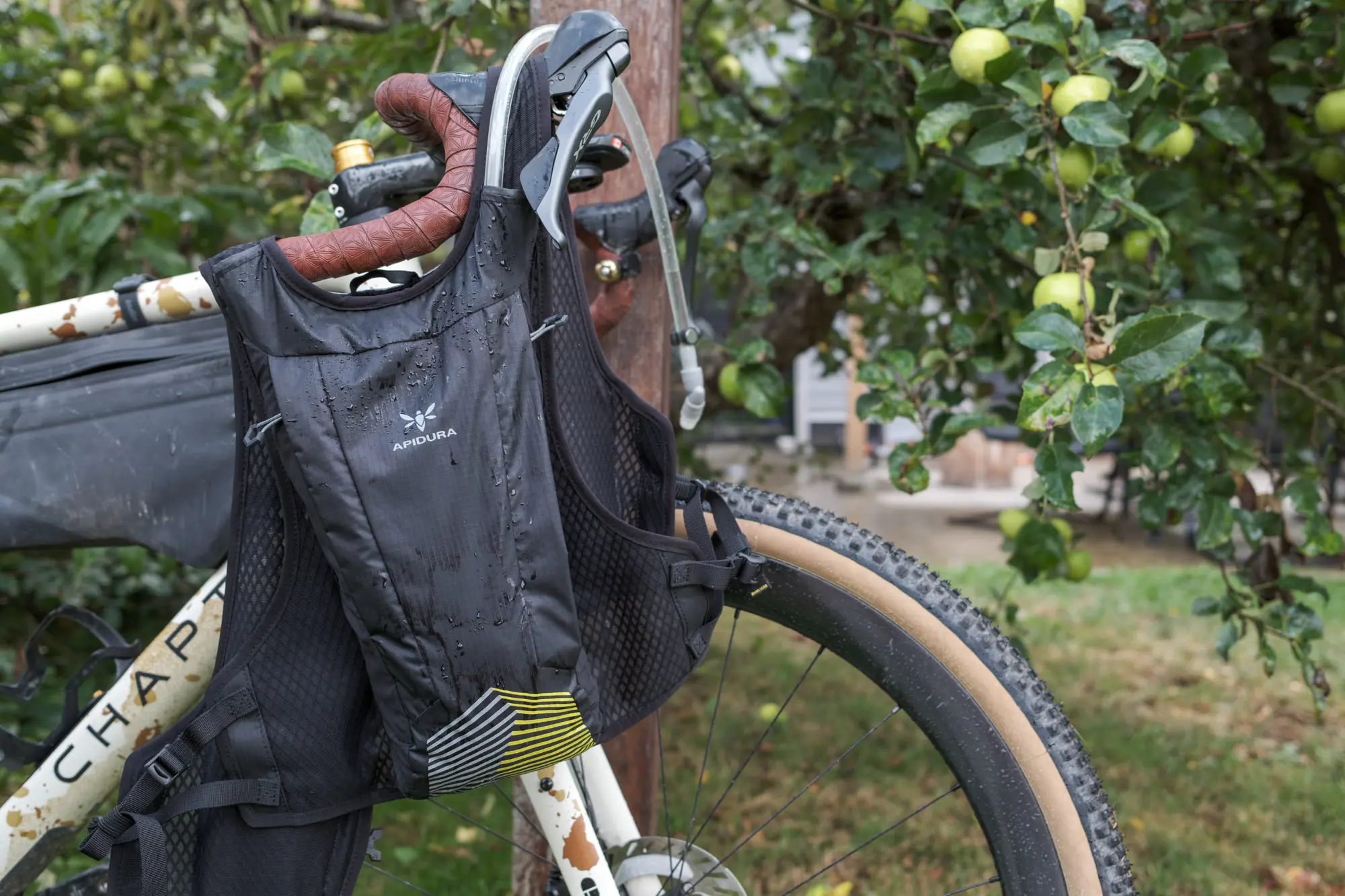 The Apidura Racing Hydration Vest on a Chapter 2 bike.