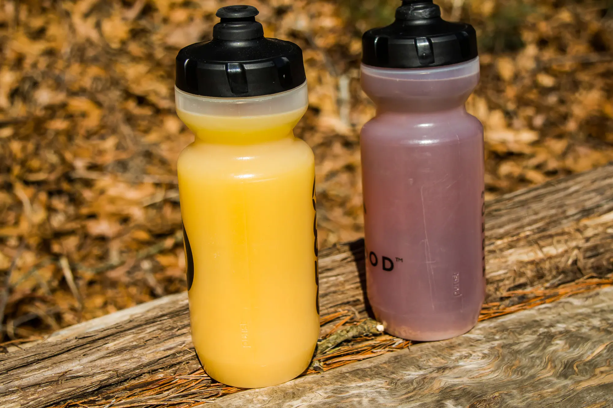 Two drinks ready to ride.