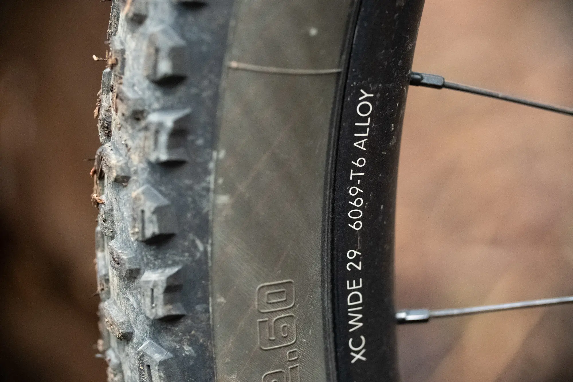 Some signage on the rims.