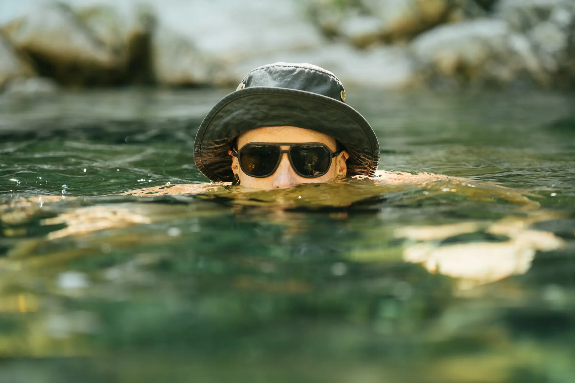 tom swimming