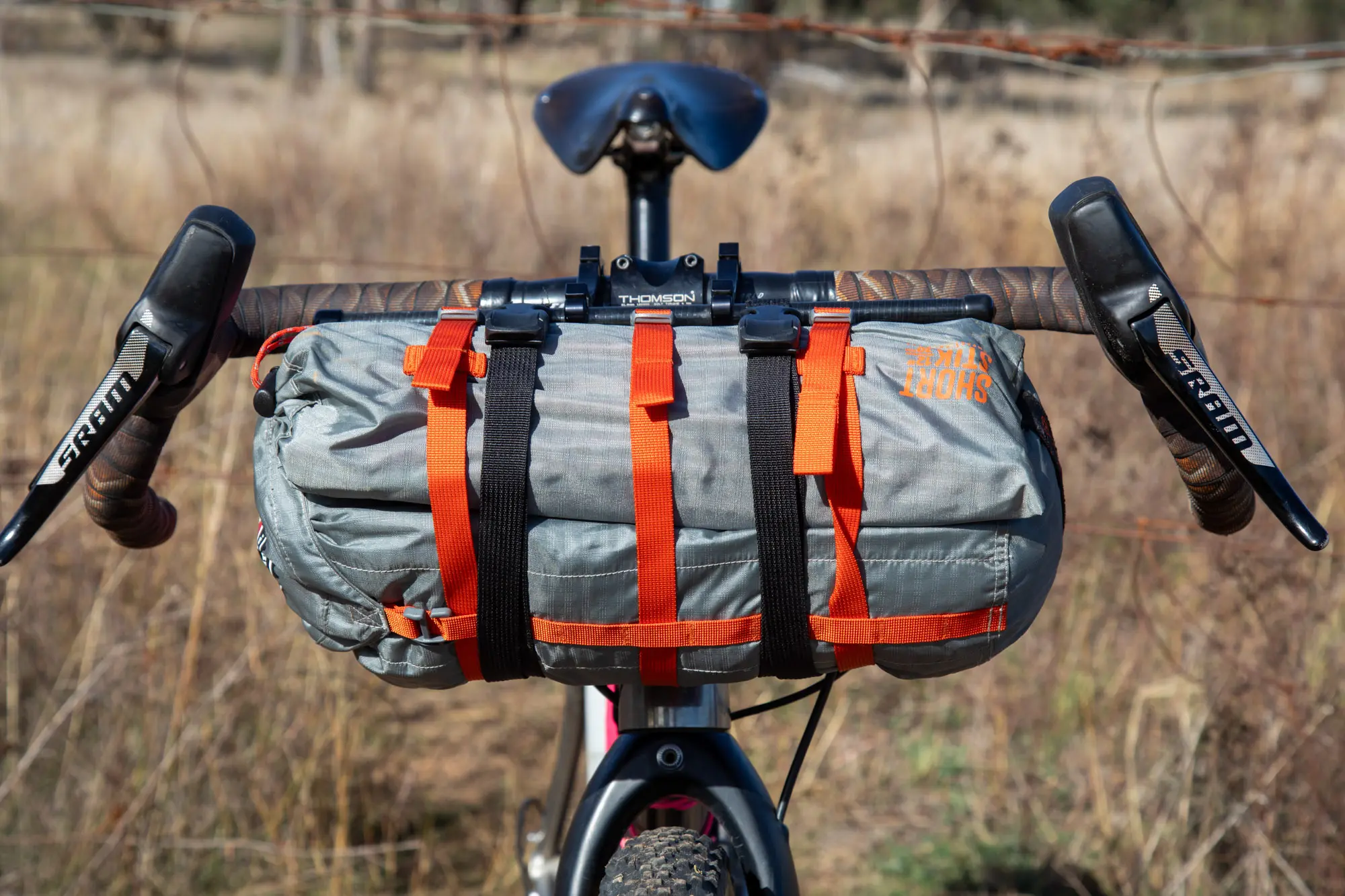 The Rogue Panda Blue Ridge harness with a dry bag ready to ride.
