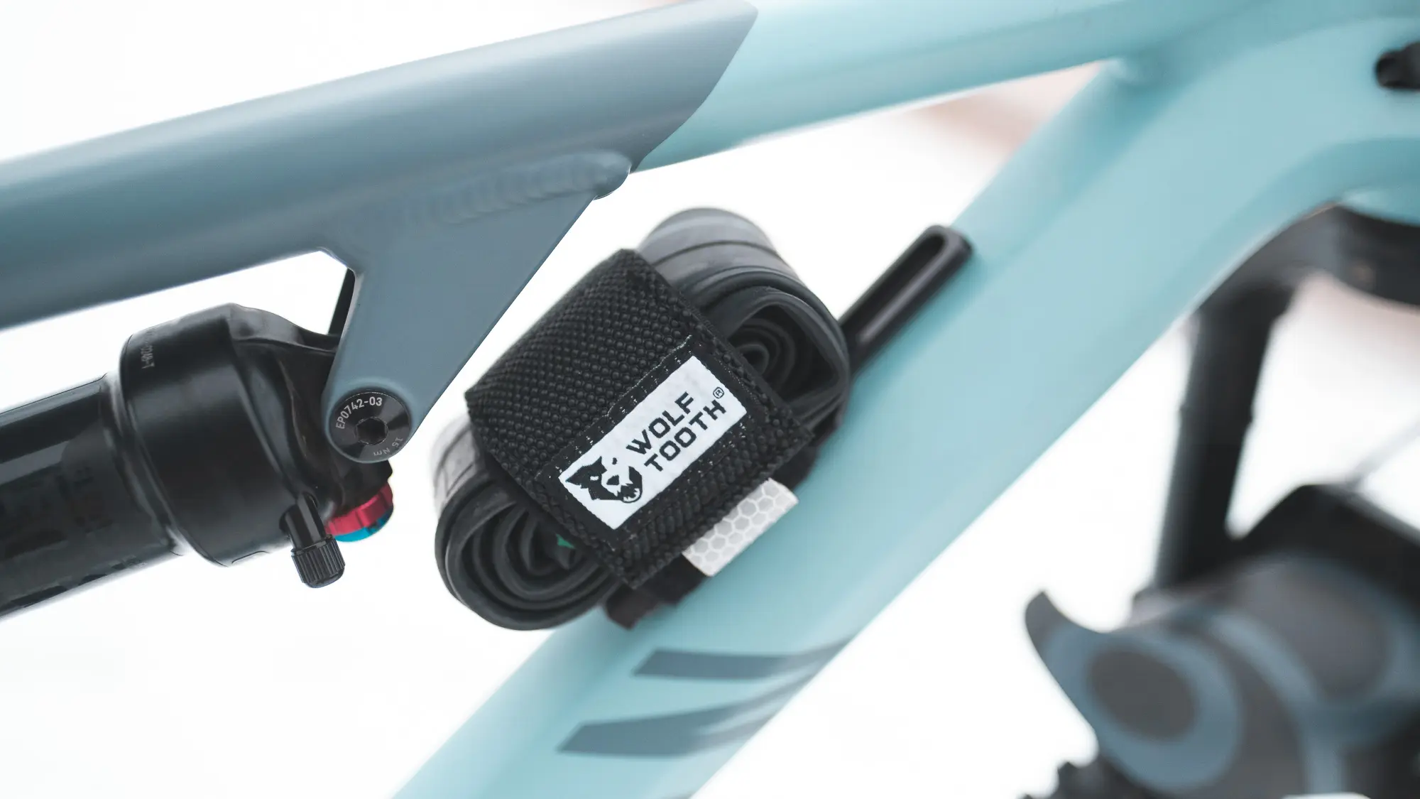 The Wolf Tooth B-RAD system on a full-suspension bike.