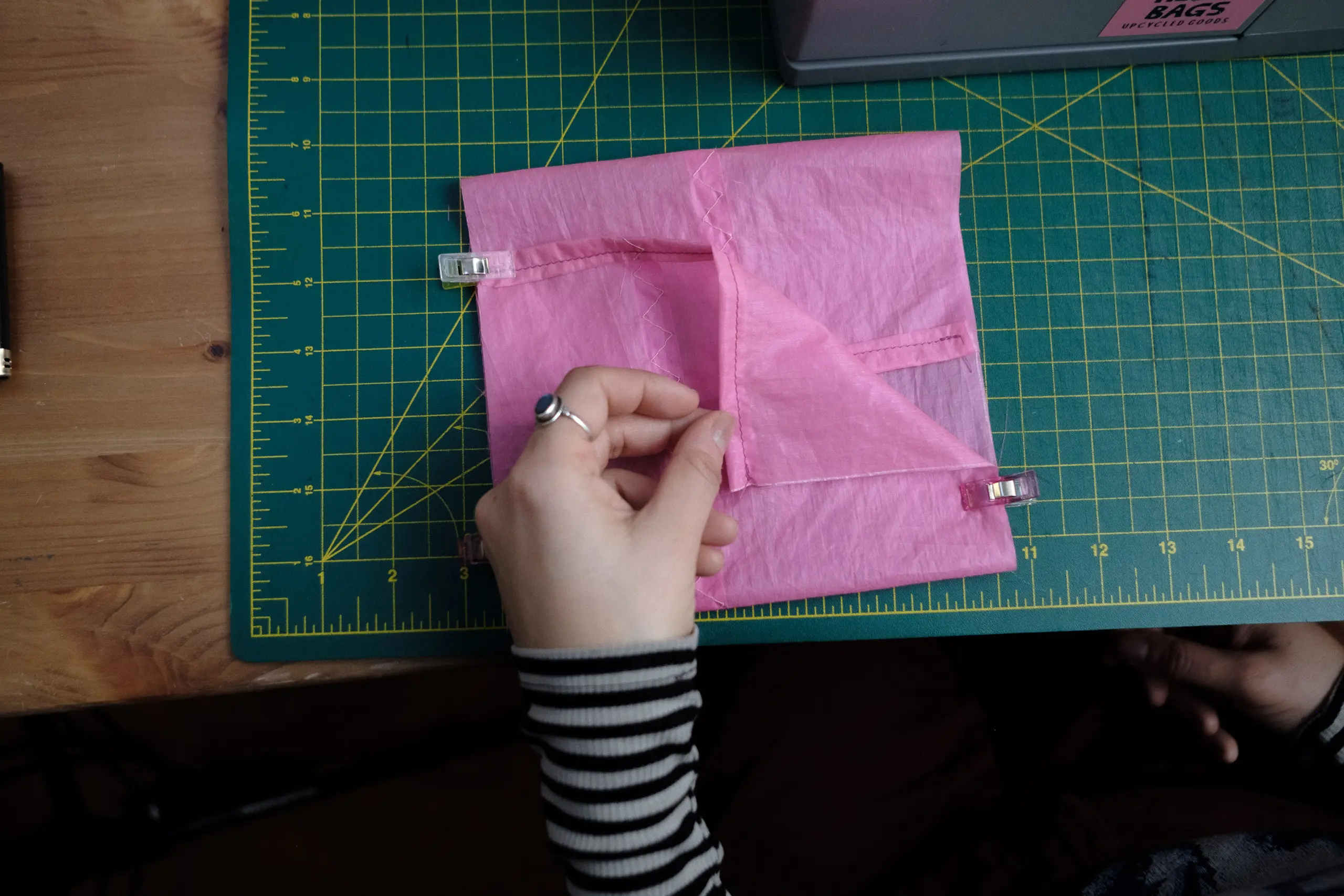 The pocket overlap.