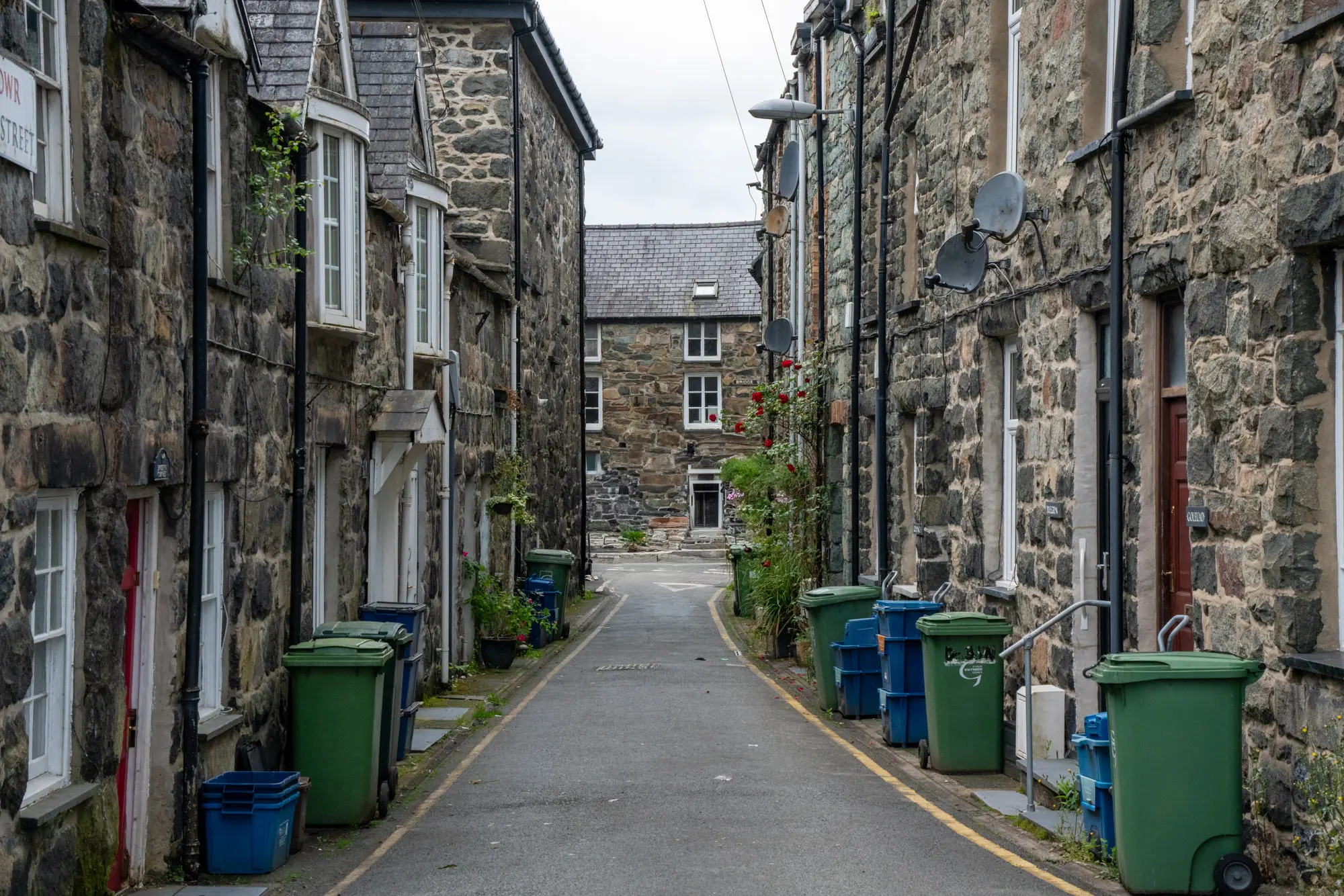 Dolgellau town streets.